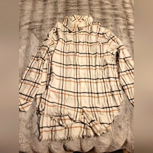 Audrey Parks by francescas plaid frayed long sleeve
